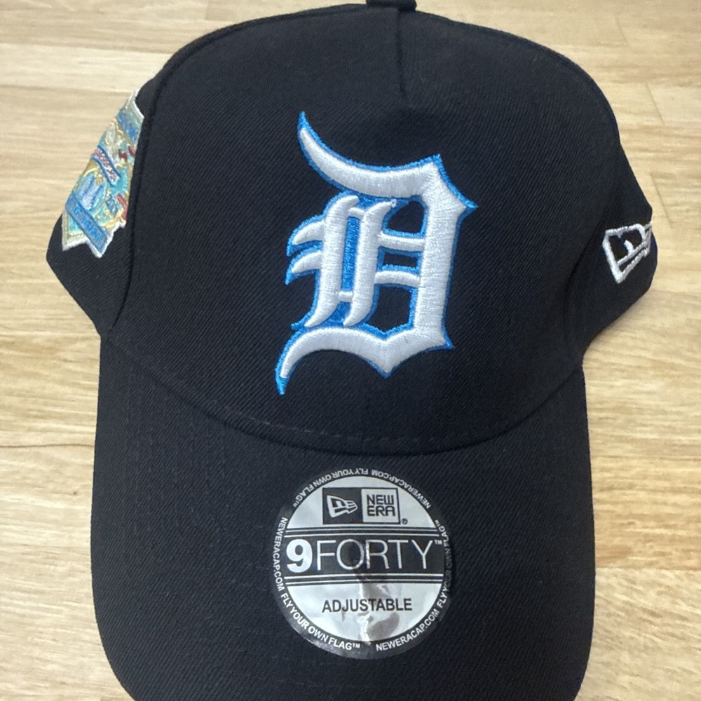 NEW ERA 9FIFTY A-FRAME BLACK DETROIT TIGERS SNAPBACK W/ 100TH SEASON SIDE PATCH